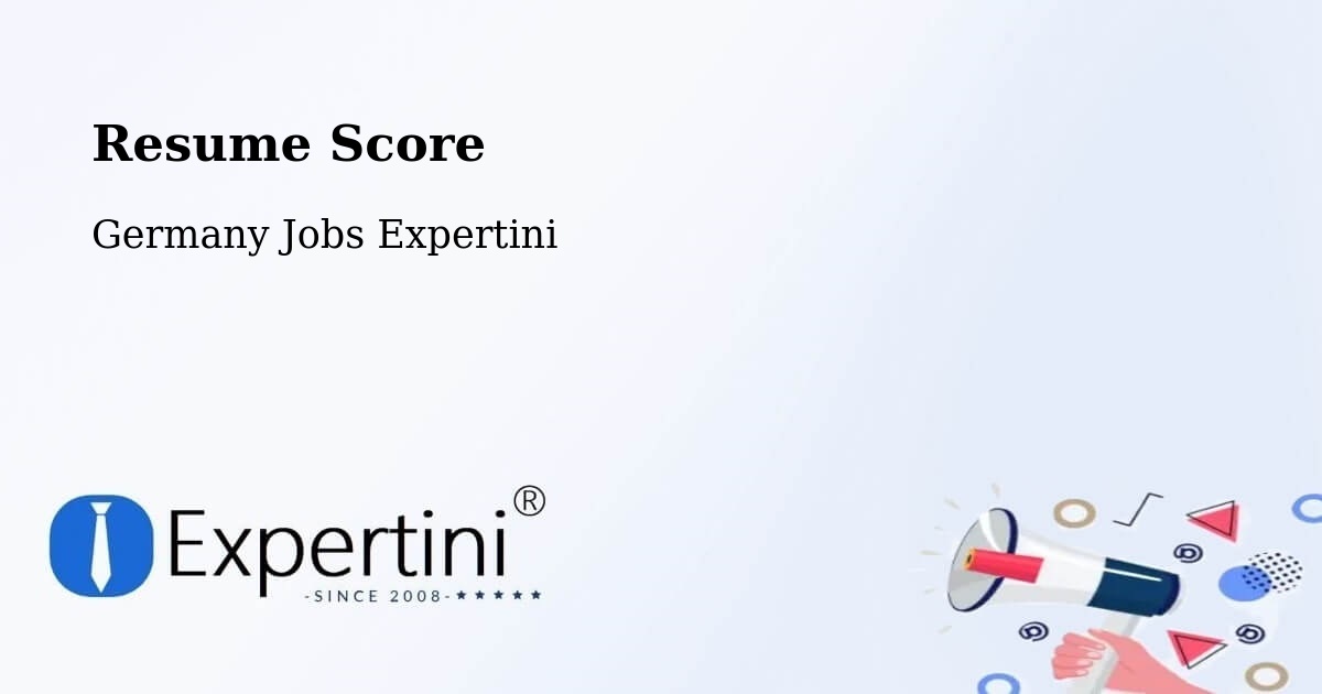 Resume Score - Germany Jobs Expertini